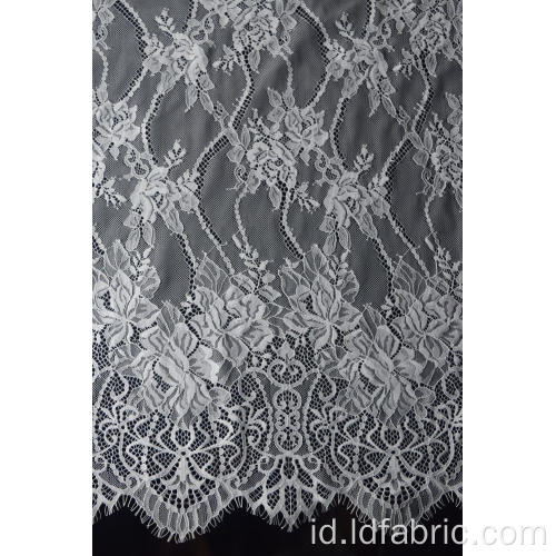 100% Nylon Panel Lace Fabric Untuk Bridal